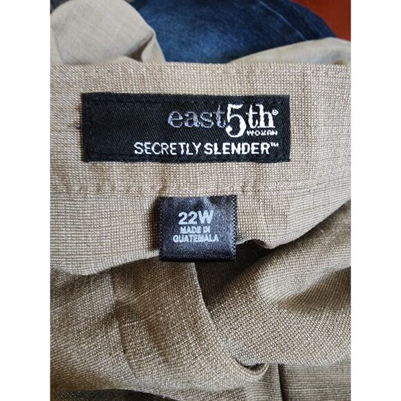East 5th Secretly Slender Tan Pants Plus Size 22W - Picture 7 of 8